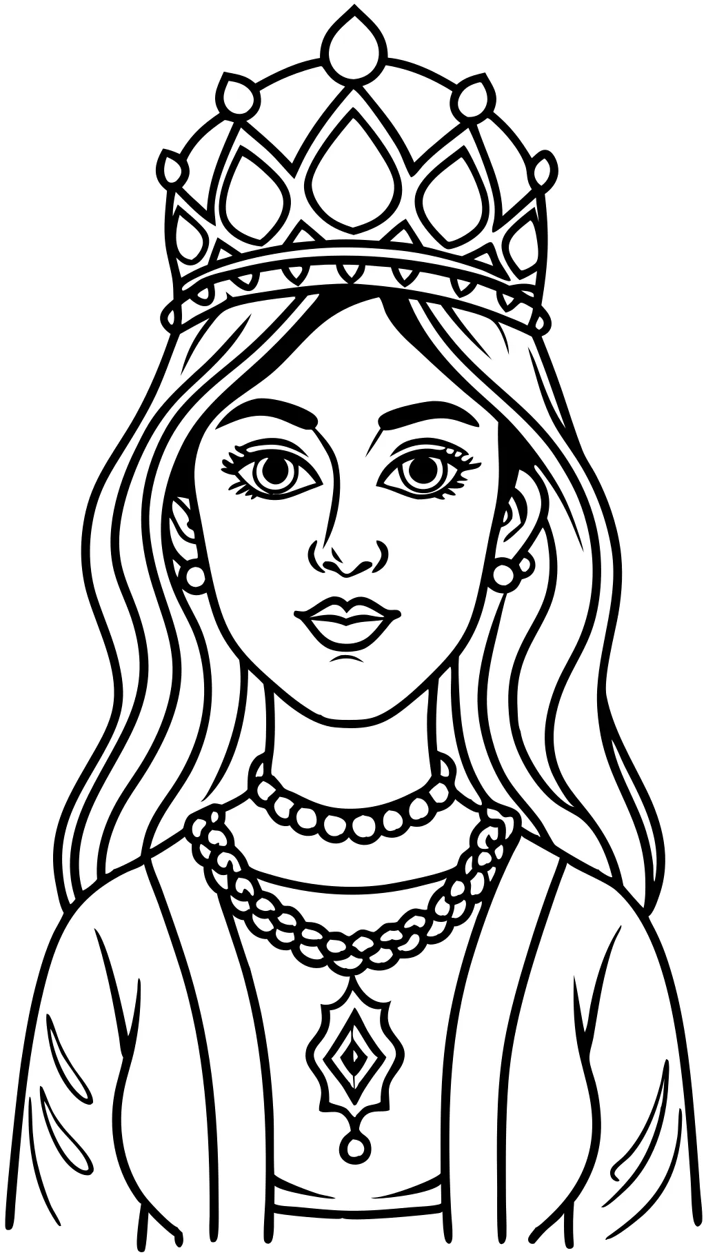 Página para colorear de Queen Esther